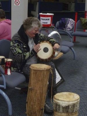Drumming enjoyed by children and the young at heart!