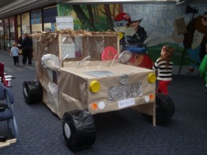 The Landrover! Such fun was had making and decorating it.